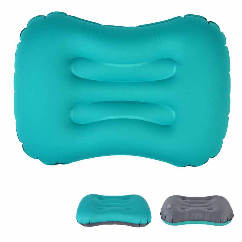 Outdoor Travel Air Inflatable Pillow Sleep Headrest Neck Massage Folding Cushion