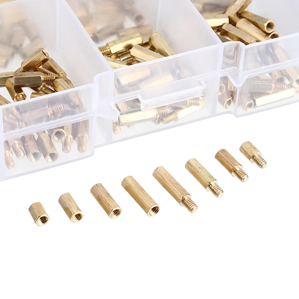 300Pcs M2 Male-Female Brass Hex Column Standoff Support Spacer Pillar Stainless Steel Screws Nuts for PCB Board