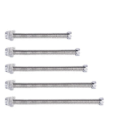 Stainless Steel Basin&Toilet Flexible Plumbing Water Corrugated Hose G1/2" Hot&Cold Tube Bathroom Heater Pipes 20-60cm from