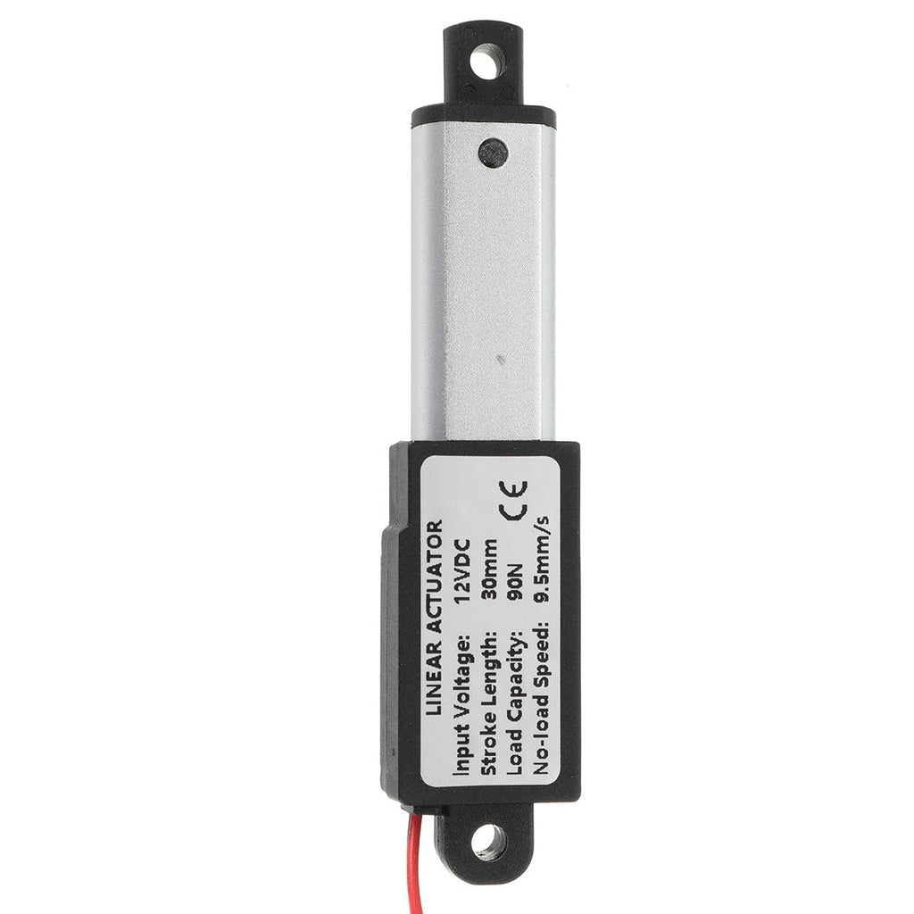 9.5-15-30mm/s DC 12V 30mm Stroke Mini Electric Linear Actuator Motor Aluminum Alloy Linear Actuators Linear Motor Telescopic Rod Lifter