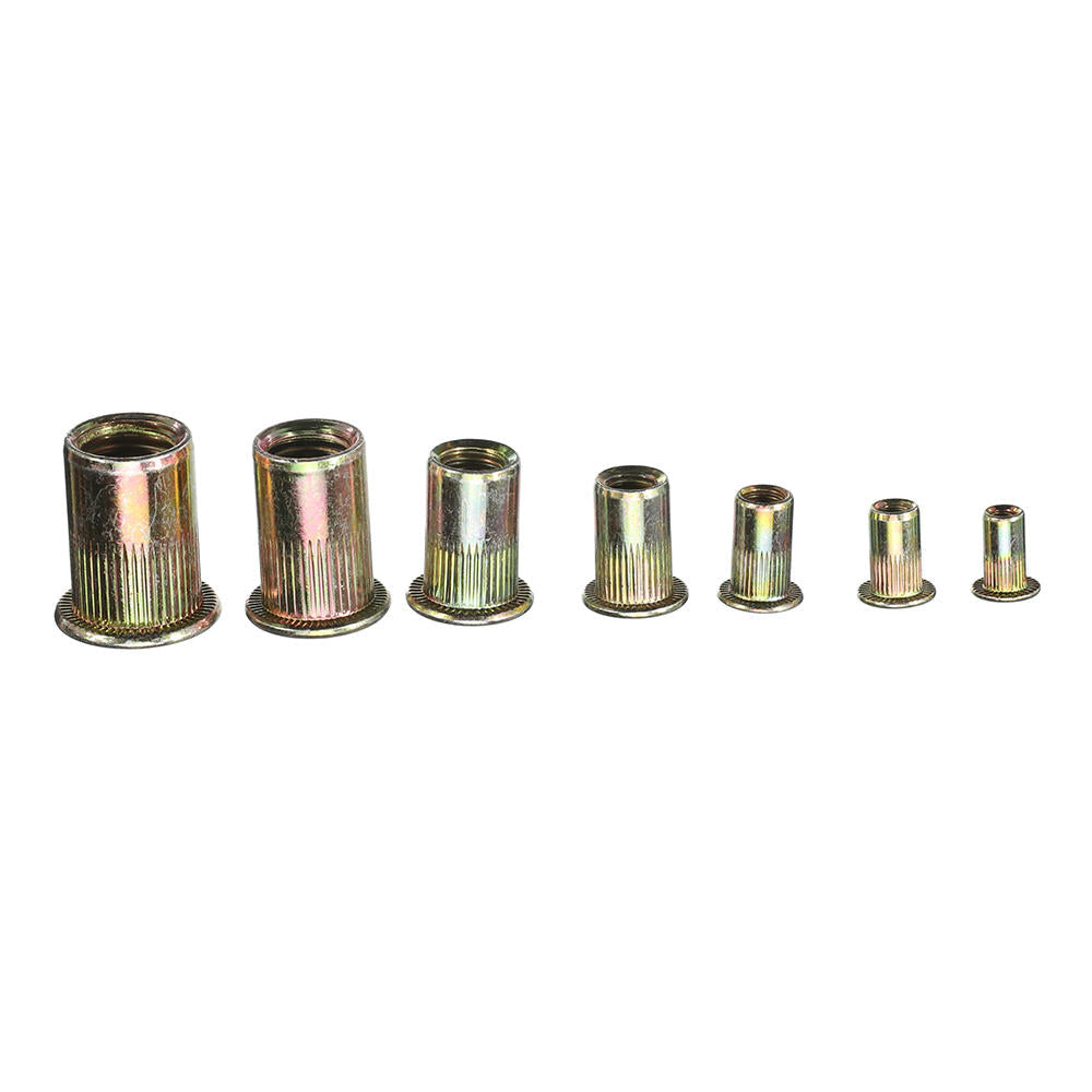 300Pcs Mixed Steel Rivet Nut Rivnuts Blindnuts Nutserts M3-12mm Nut Insert Rivet Assortment Kits