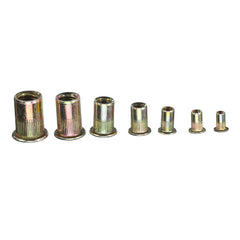 300Pcs Mixed Steel Rivet Nut Rivnuts Blindnuts Nutserts M3-12mm Nut Insert Rivet Assortment Kits