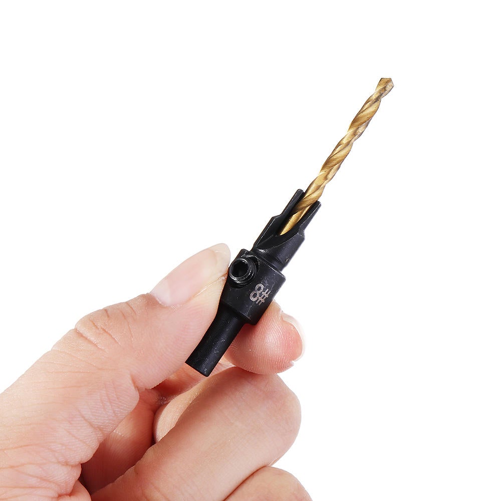 Countersink Reamer Round Shank Chamfer Drill Bit Set Quick Change