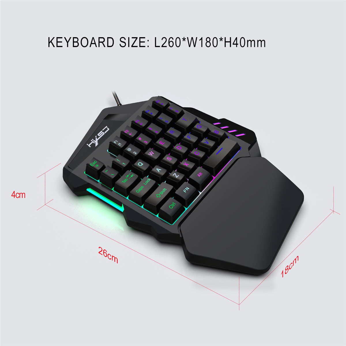 Gaming Keyboard Mouse Converter Combos 3200DPI Wired RGB Mouse 35 Keys Single-hand Keyboard Console Switch Adapter For PS3/PS4 P6+V100+A869