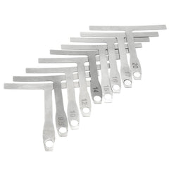 9Pcs Guitar T-shaped Ruler Under String Radius Gauge Builder Luthier Tools Bass Ukulele Fingerboard Wire Setup