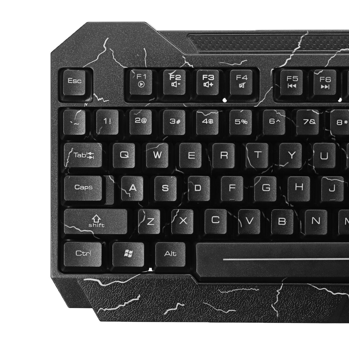 104 Keys Wired Keyboard & Mouse Set 4D RGB Backlight Gaming Keyboard 1600DPI Ergonomic Mouse