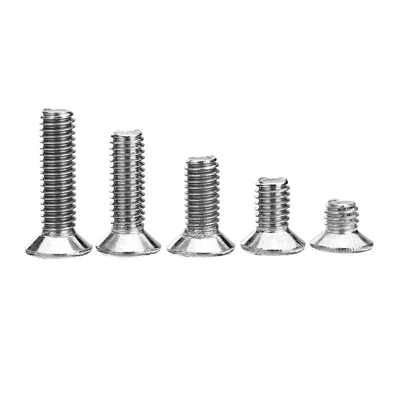 M3SP1 50Pcs M3 Stainless Steel Phillips Flat Head Countersunk Machine Screw 4-12mm Length