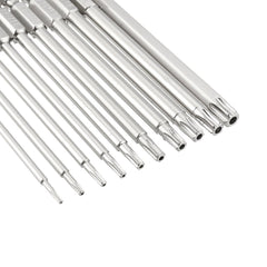 10Pcs S2 Alloy Steel T6-T40 100mm Magnetic Torx Screwdriver Bits 1/4 Inch Hex Shank