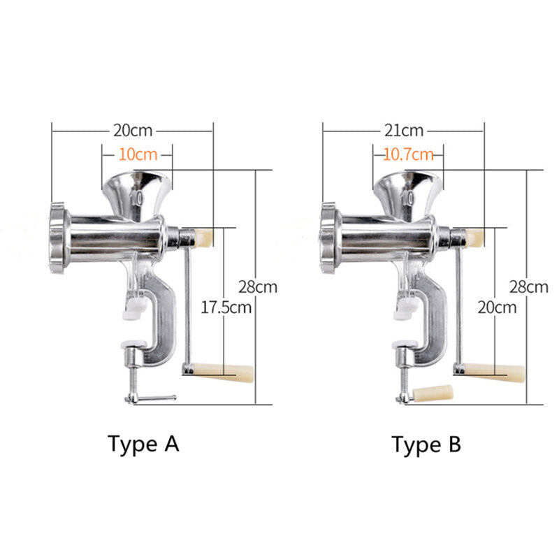 Meat Grinder Sausage Filler Stainless Steel Manual Filling Machine for Pork Beef Fish Chicken Rack Pepper