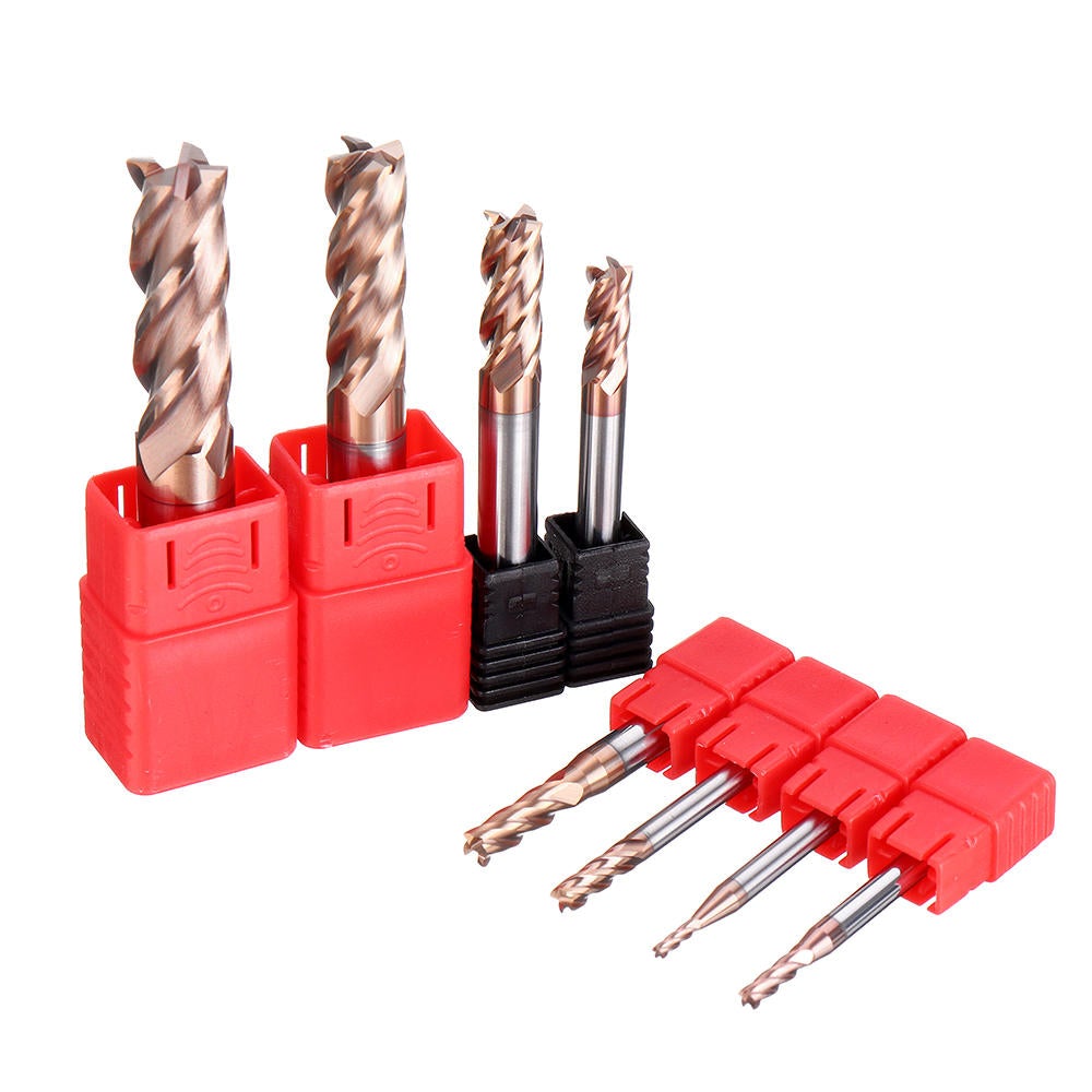 55 Degree Tungsten Carbide 4 Flutes Milling Cutter TiAlN Coating 2-12mm CNC Cutter Milling Tool