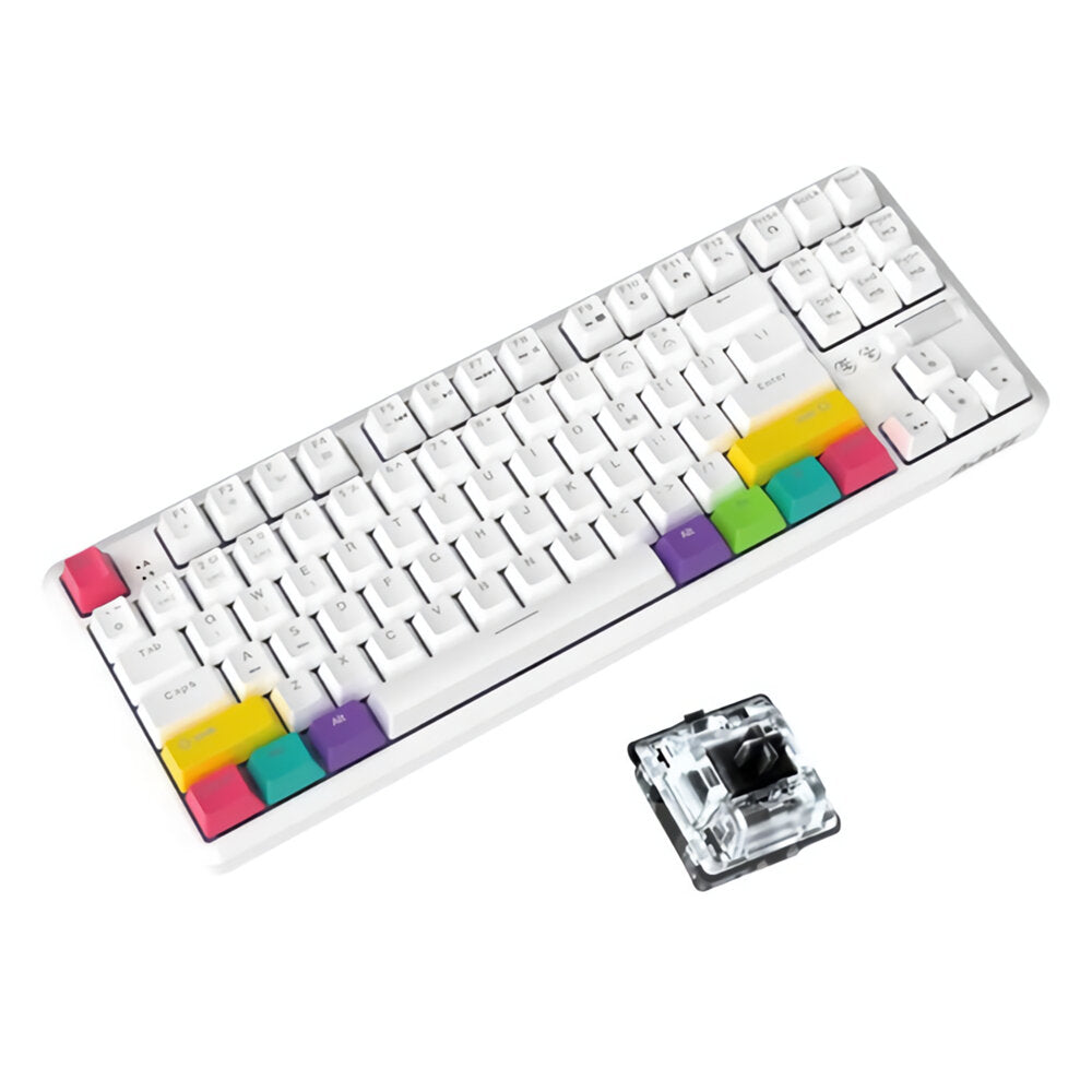 87 Keys Mechanical Keyboard RGB Wireless Bluetooth + Type-C Wired Dual Mode Mechanical Switch Gaming Keyboard