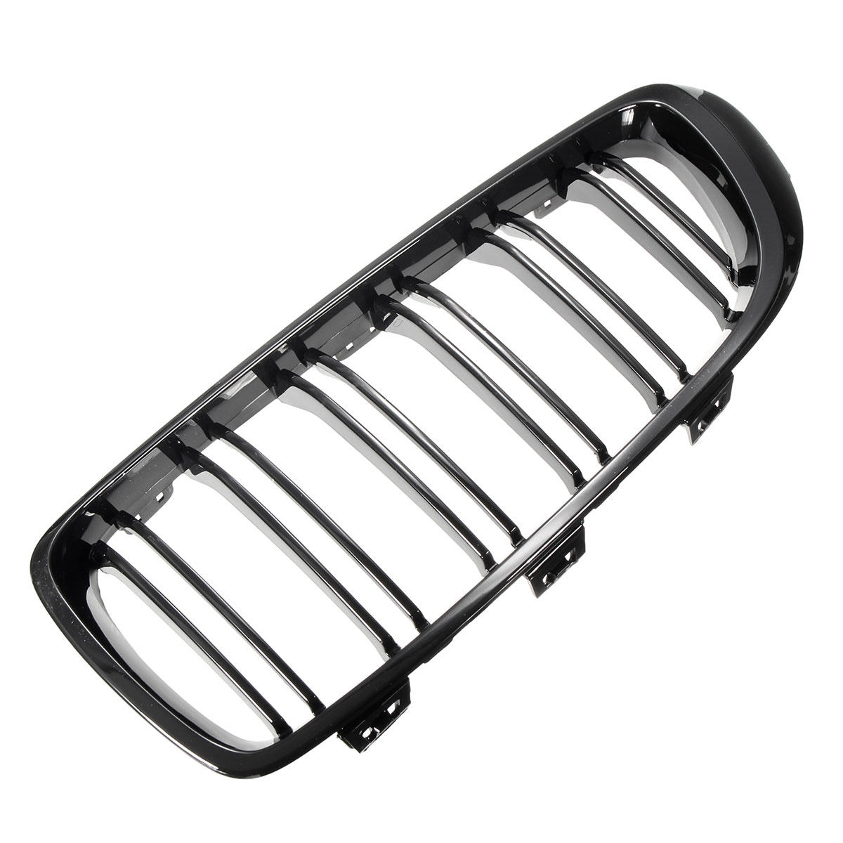 Pair Front Kidney Sport Grills Grille Glossy Black Double Line For BMW F32/F33/F36 4-Series