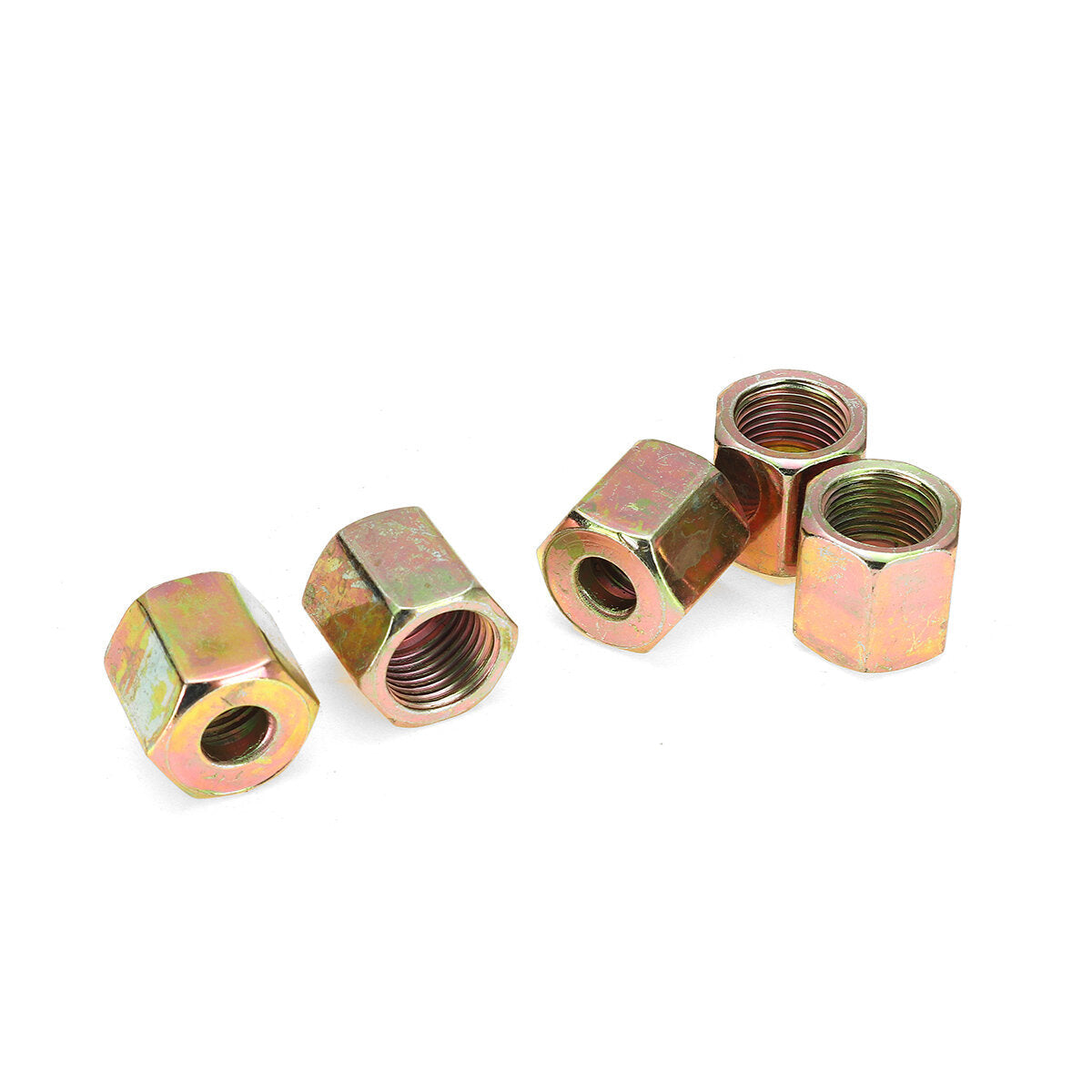 5Pcs 3/16" Copper Brake Line Pipe Fittings Female End Union Metric Nuts M10 x 1mm