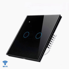 WiFi Wireless 2Gang 2 Way Smart Wall Touch Switch AC 100V/220V Wireless Wall Light Switch EU/UK Standard Smart Home