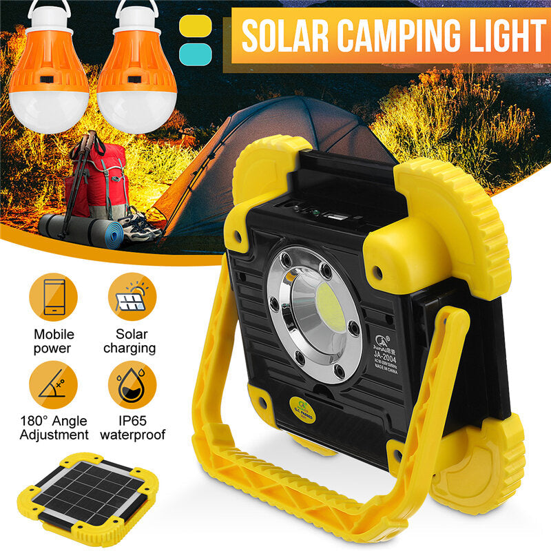 Portable LED Work Light USB Rechargeable 360Adjustable Flashlight w/ Light Bulb