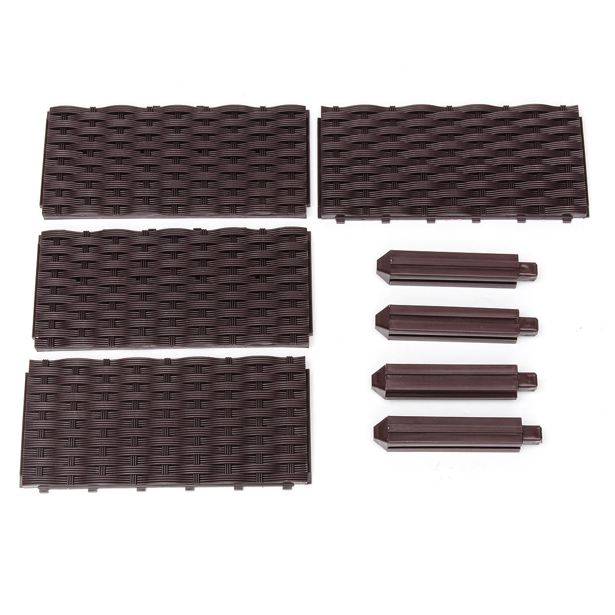 DIY Raised Garden Bed Planter Kit Flower Assembly Square Box Planting Grow Box 4 Side Panel w/ 4 Stakes