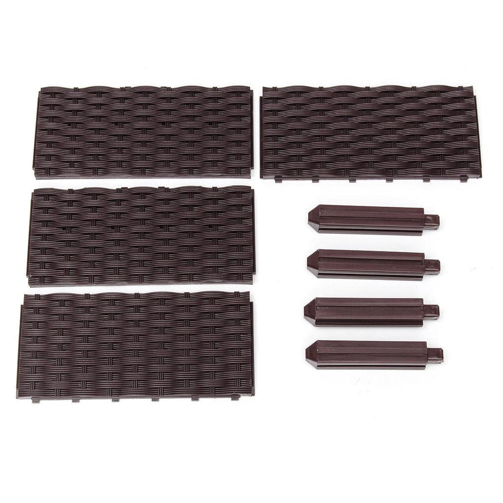 DIY Raised Garden Bed Planter Kit Flower Assembly Square Box Planting Grow Box 4 Side Panel w/ 4 Stakes