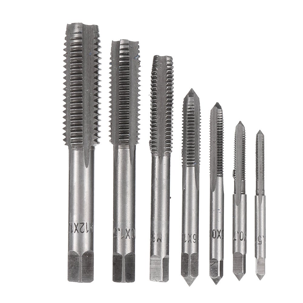 14PCS HSS Metric M3-M12 Screw Tap and Drill Set with Metal Case Combination Drill and Tap Set