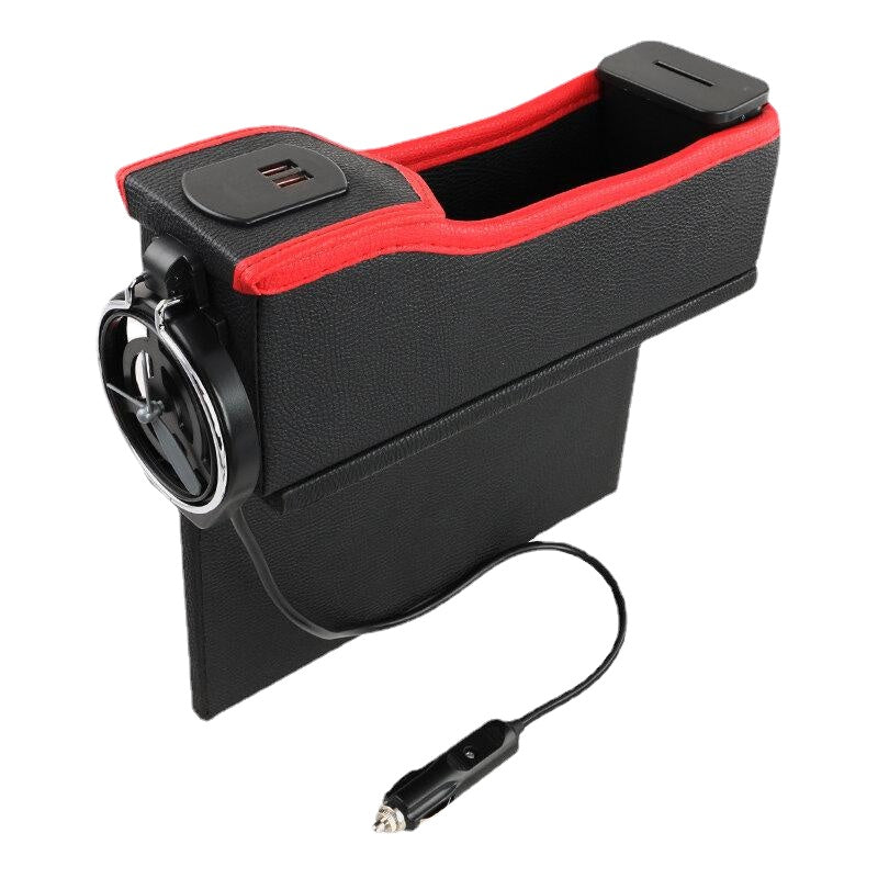 Car Seat Gap Storage Box Multifunctional Left/ Right USB Charging Leather