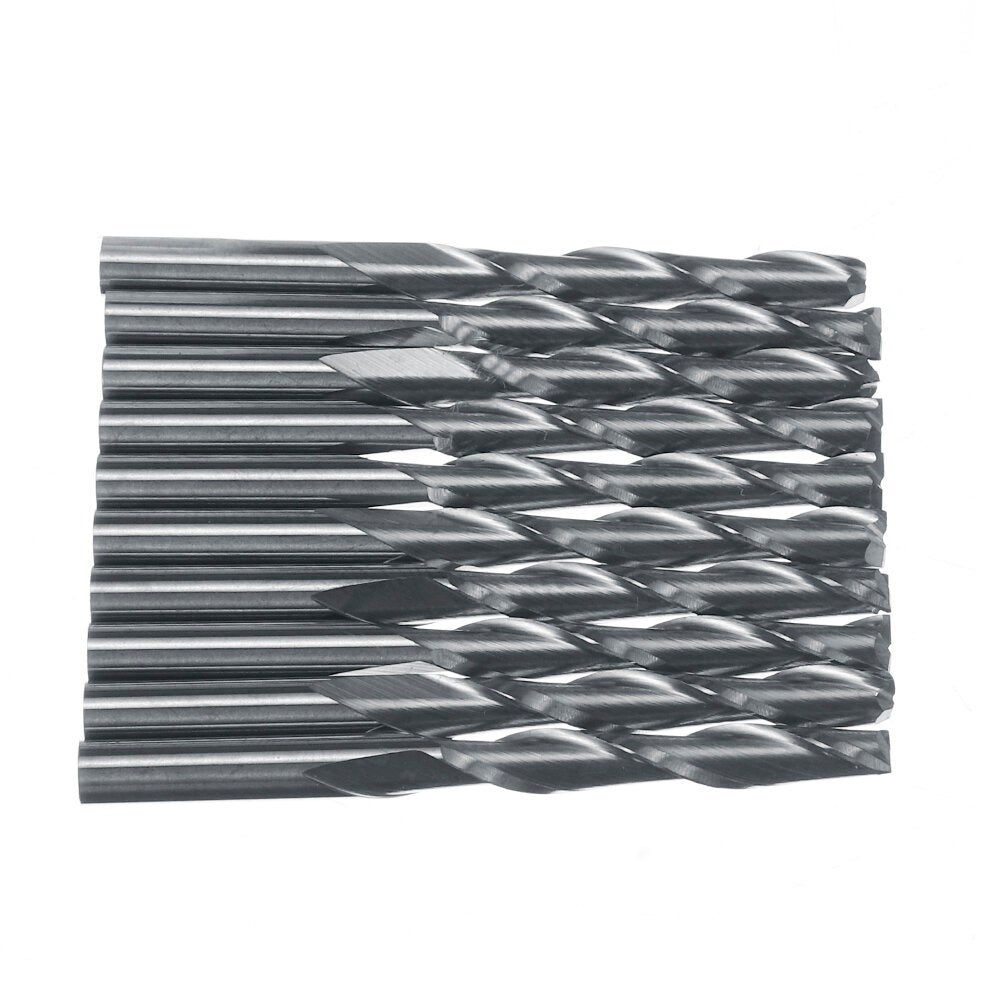 10pcs 3.175*22mm 2 Flutes Milling Cutter CNC Cutting Tool Parts