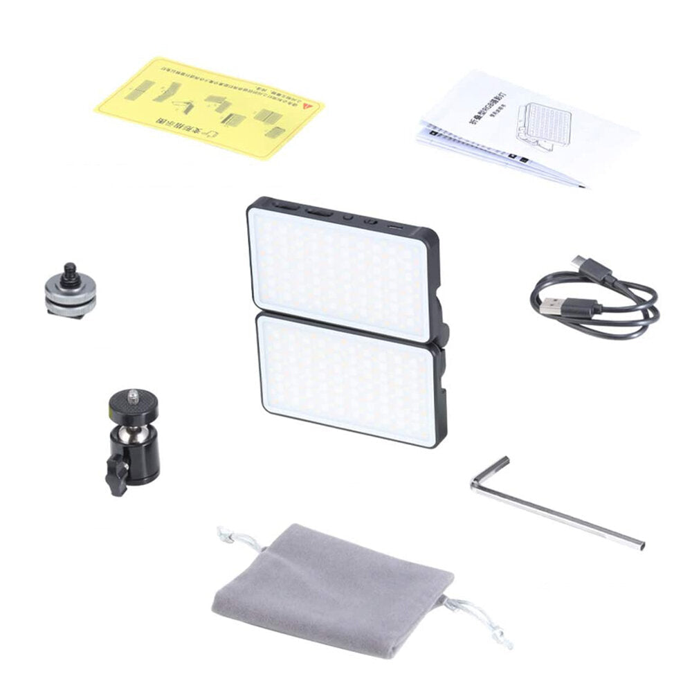 Foldable LED Video Light 2600K-12000K 20W 2960 LUX DSLR Fill Light With OLED Display Photography Studio Light