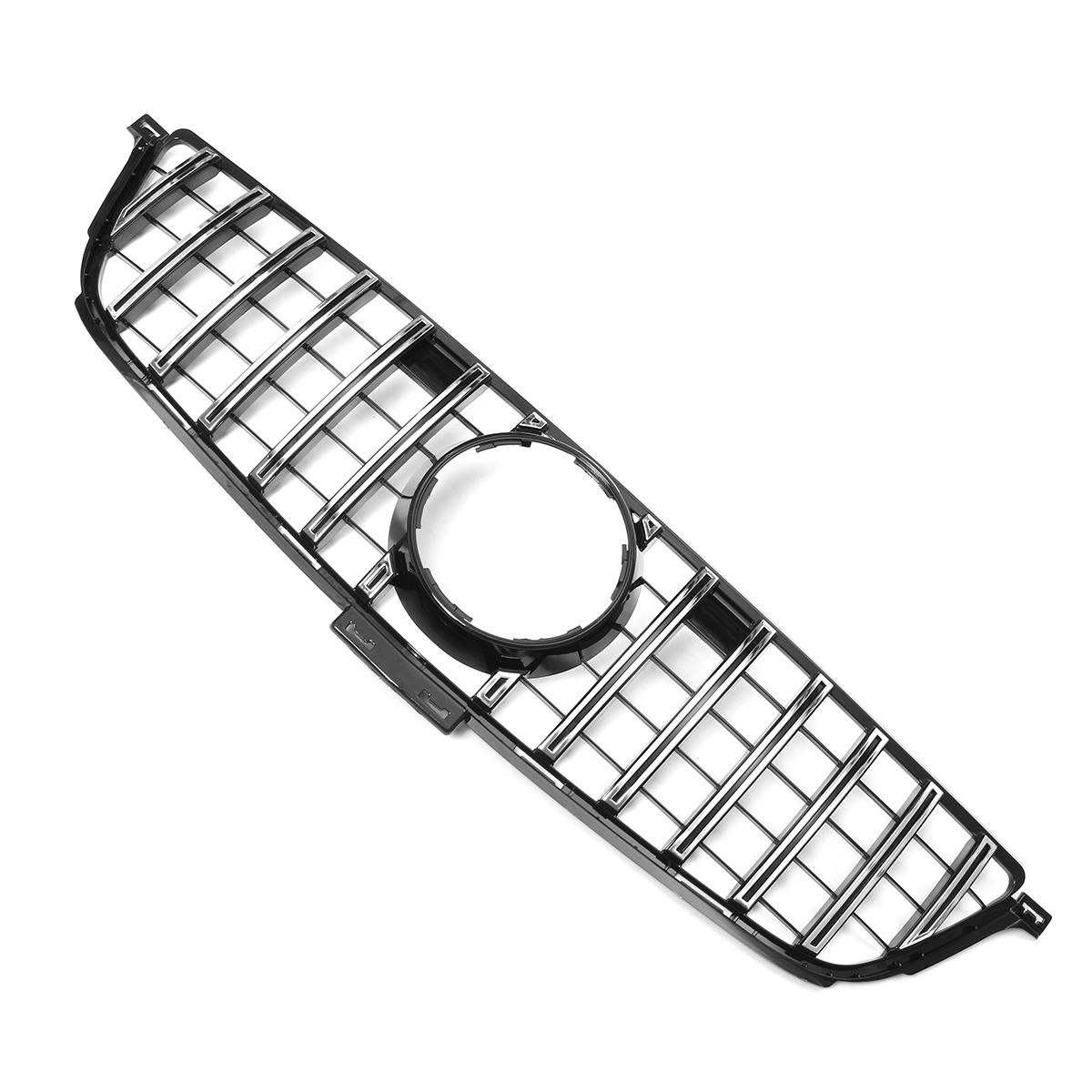 Front Grille GTR Style Grill Silver Vent For Mercedes Benz Chrome