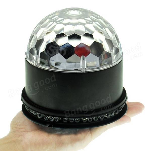 15W LED RGB Crystal Magic Ball Sunflower Stage Light Sound Actived for Chritmas Party KTV Disco