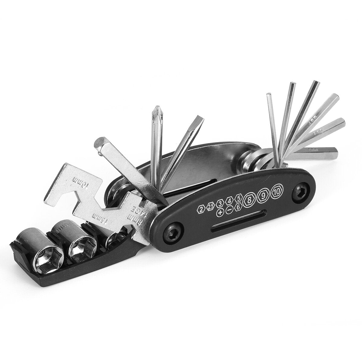 16 In 1 Multi-Function Bike Repair Tool Kit Grinding Film Torque Wrench Screwdriver
