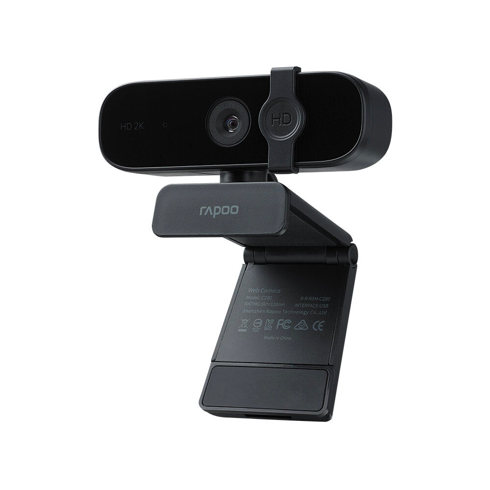 Webcam USB HD 2KSupport Camera Built-in Omnidirectional Dual Noise Reduction Microphone 85 Wide-angle Viewing Angle 360 Horizontal Rotation