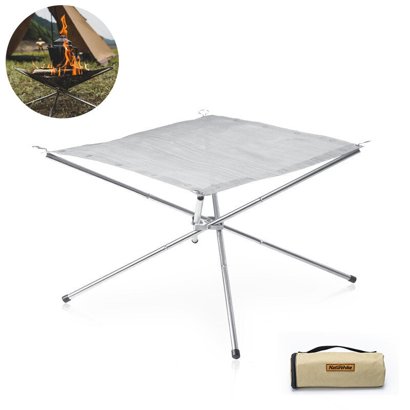 Folding Charcoal Grill Camping Cooking BBQ Grill Rotisserie Grill