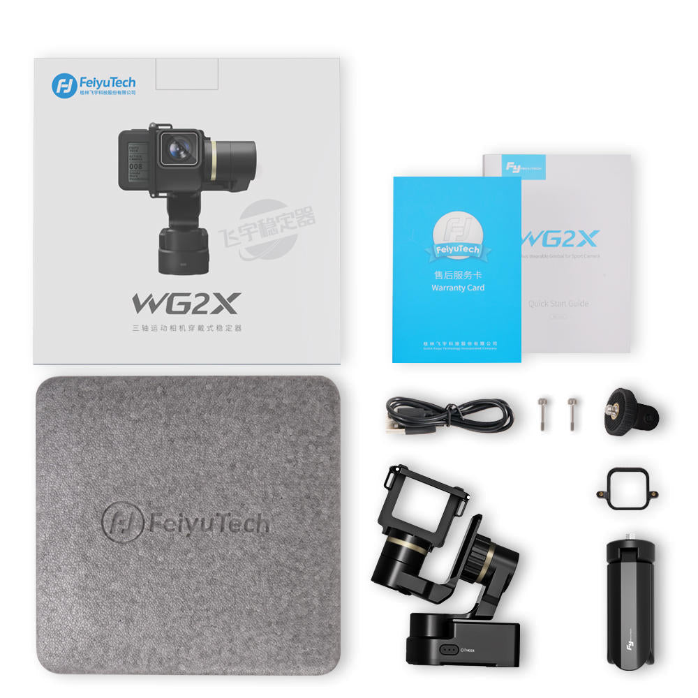 Splash-proof 3-axis Wearable Gimbal Stabilizer For GoPro Hero 7 6 5 4 Session Sony RX0 YI 4K Sport Camera