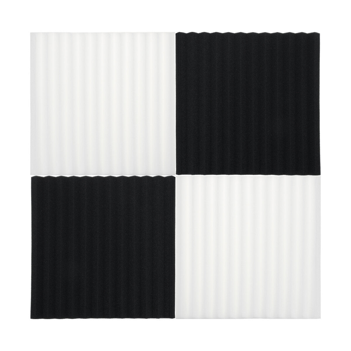 12Pcs Wedge Acoustic Foam Tiles Wall Studio Soundproofing Panels Cinema Muffler Sponge