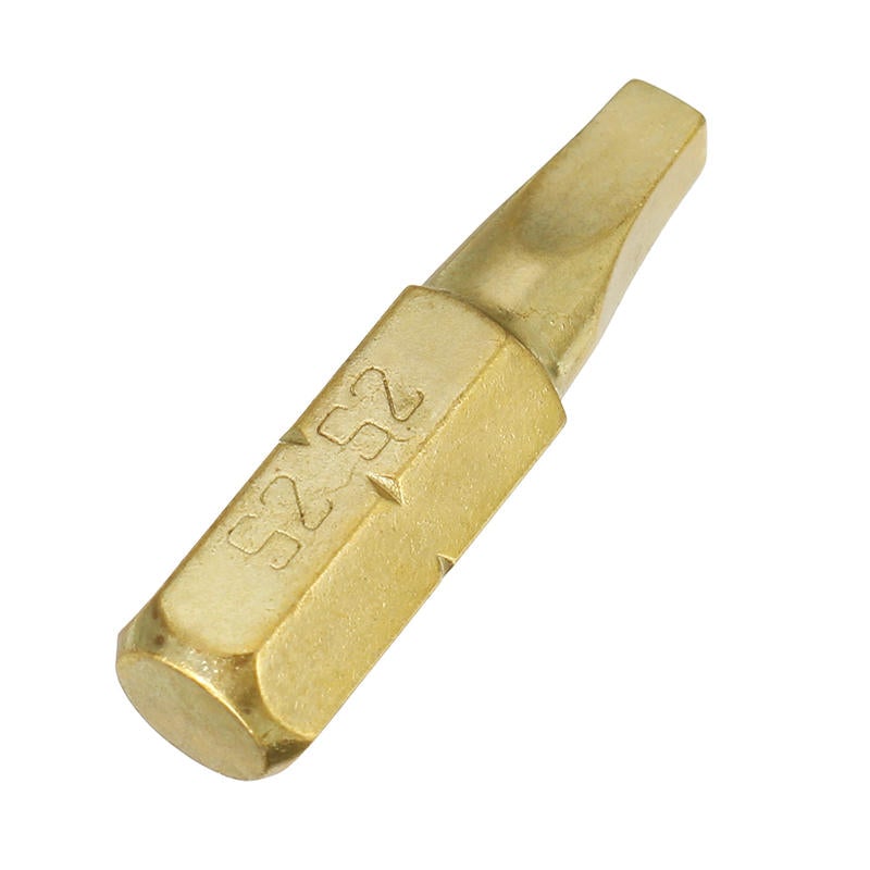 3pcs 25mm S1-S3 Square Shaped Screwdriver Bits 1/4 Inch Hex Shank Electroplating Bronze