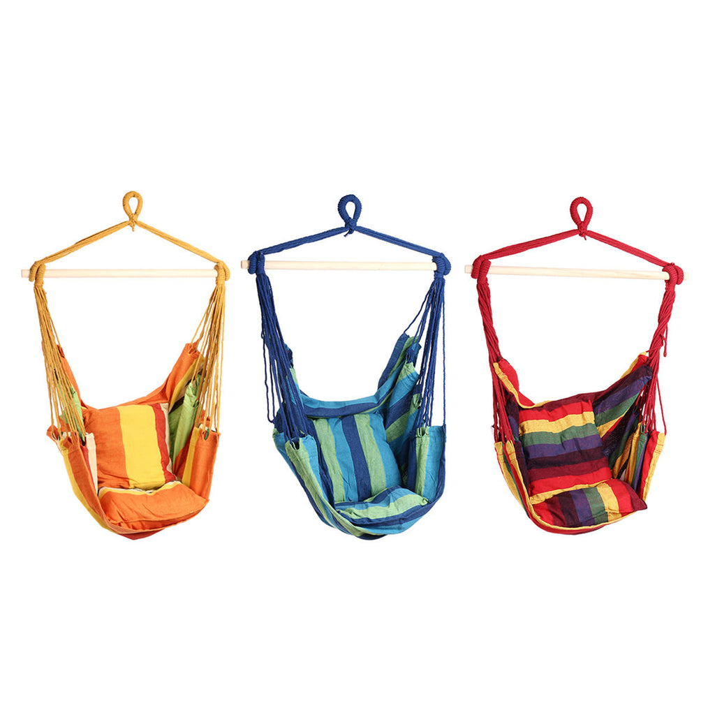Outdoor Canvas Hammock Chair Swing Hanging Chair Relax Soft Indoor Garden Camping Swing