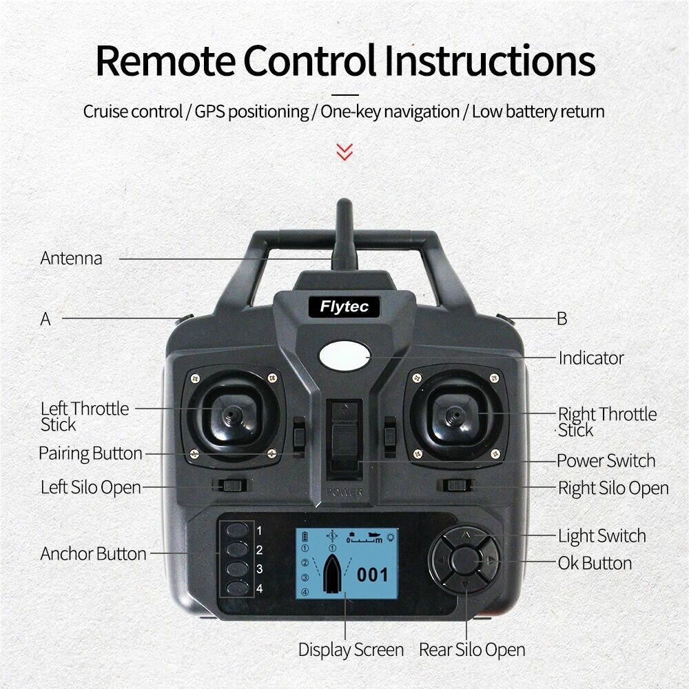 2.4G Intelligent Positioning Three Bait Tanks Automatic Return Fishing Bait RC Boat Vehicle Models