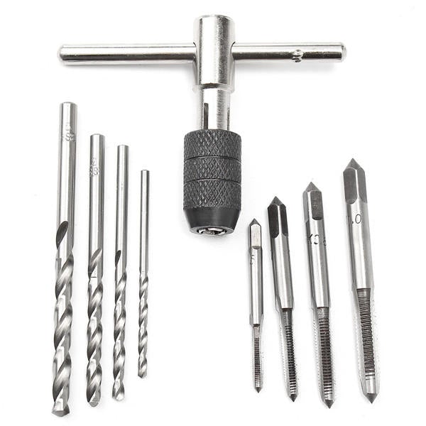 T Handle Screw Tap Wrench with M3-M6 Taps and Drills