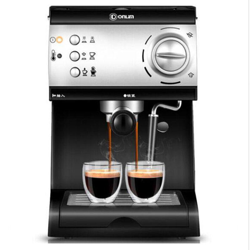 850W Full Semi-automatic Coffee Machine Steam Milk Foam Instant Home Commercial