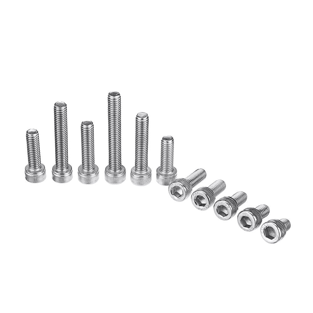 88Pcs M6 Hex Socket Cap Head Screw Bolts Assortment Set 304 Stainless Steel