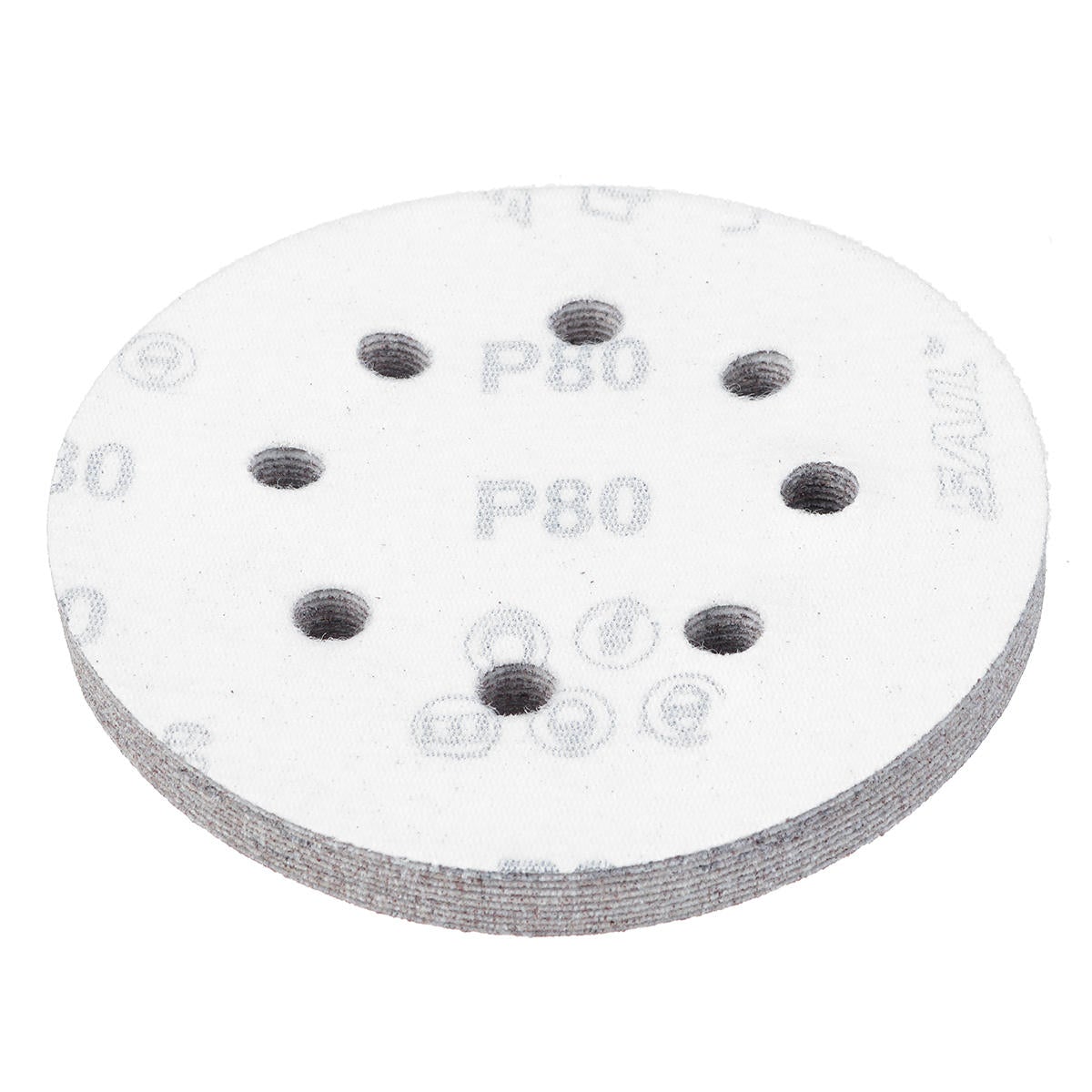 50pcs 125mm 60-240 Grit Sanding Sheet 8 Hole Pads Sandpaper with Polishing Pad