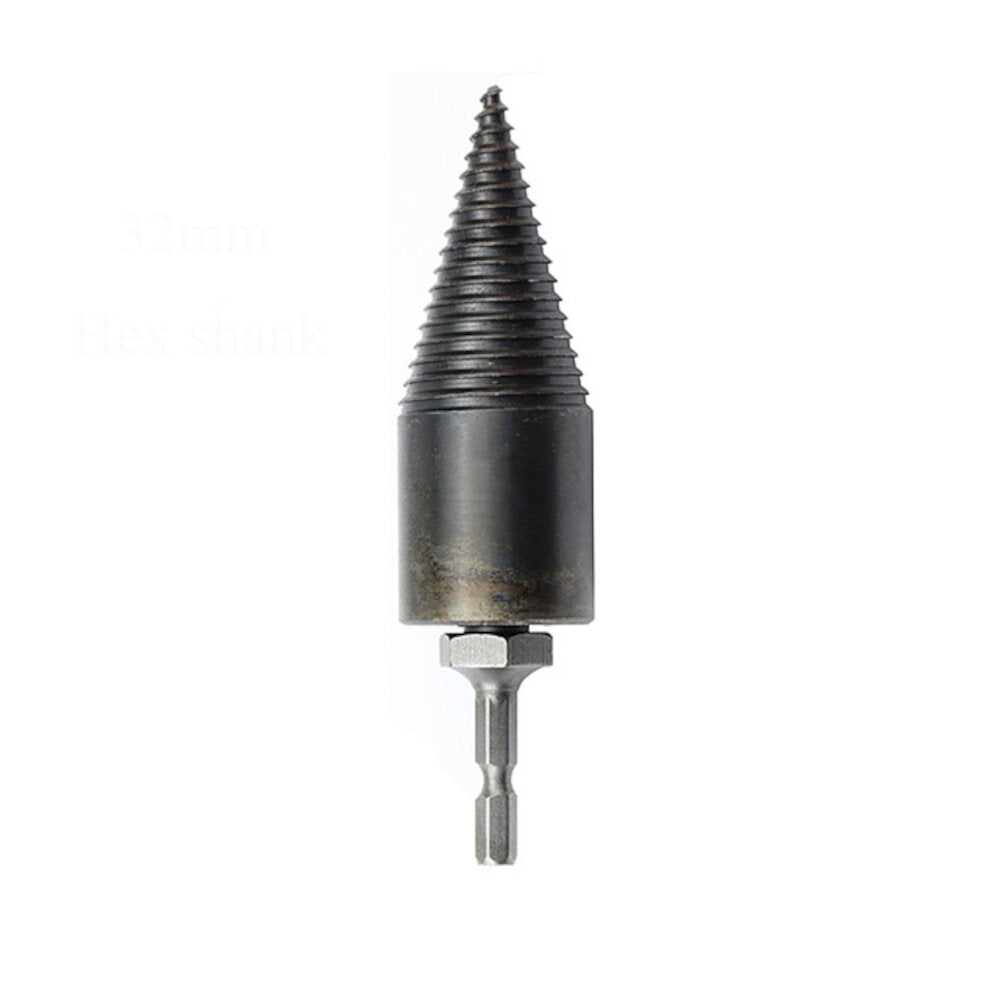 1Pc 32/42mm HSS Round/Square/Hexagonal Shank Firewood Drill Bit Splitter Wood Split Cone For Tree Cutting