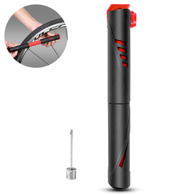 120PSI High Pressure Bike Pump AV/FV Common 70g Lightweight Mini Bicycle Tire Inflator Pump for Mountain Bike Sport Ball