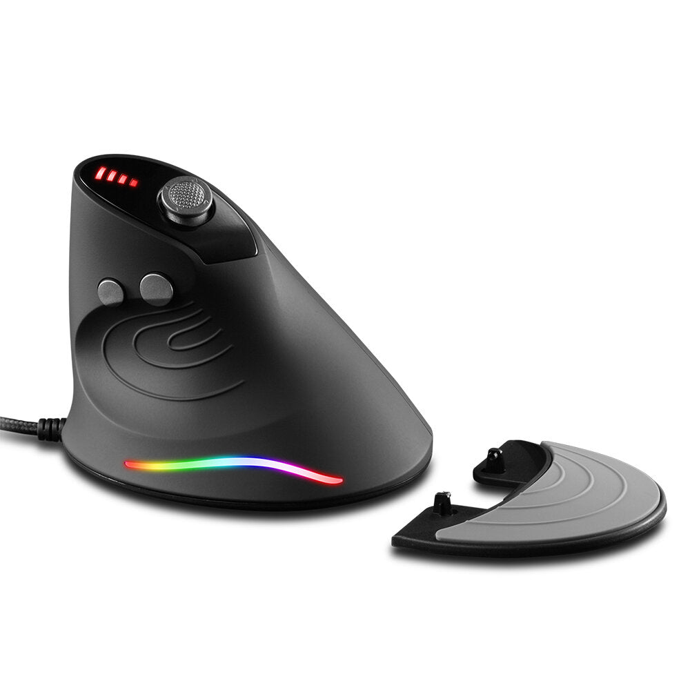 Wired Vertical Mouse 1000-10000DPI 12 Buttons RGB Backlit Optical Mice Ergonomic Programming Gaming Mouse