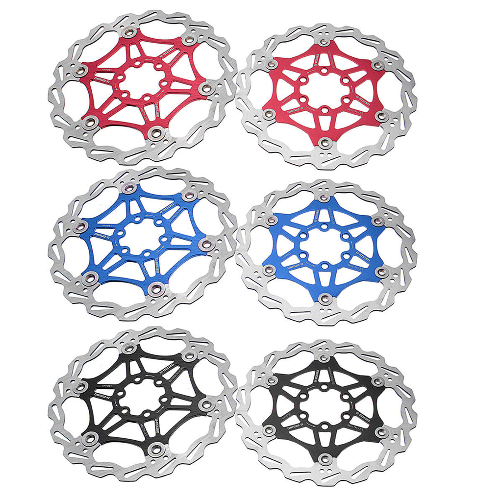 180 / 160MM Stainless Ultra Light 6pcs T25 Screws Floating Disc MTB Bike Brake Rator