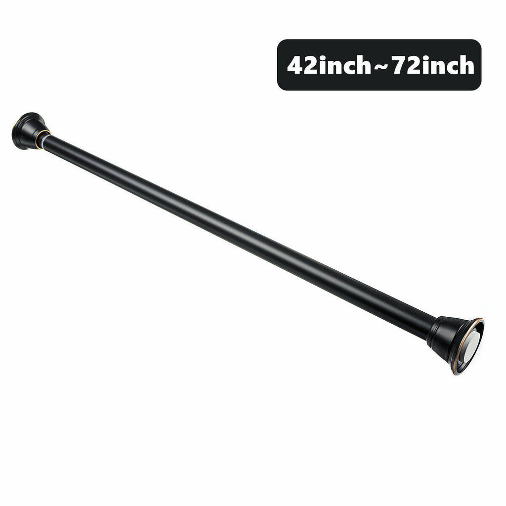Extendable Telescopic Shower Curtain Pole Rod Bath Door Window Stainless Steel