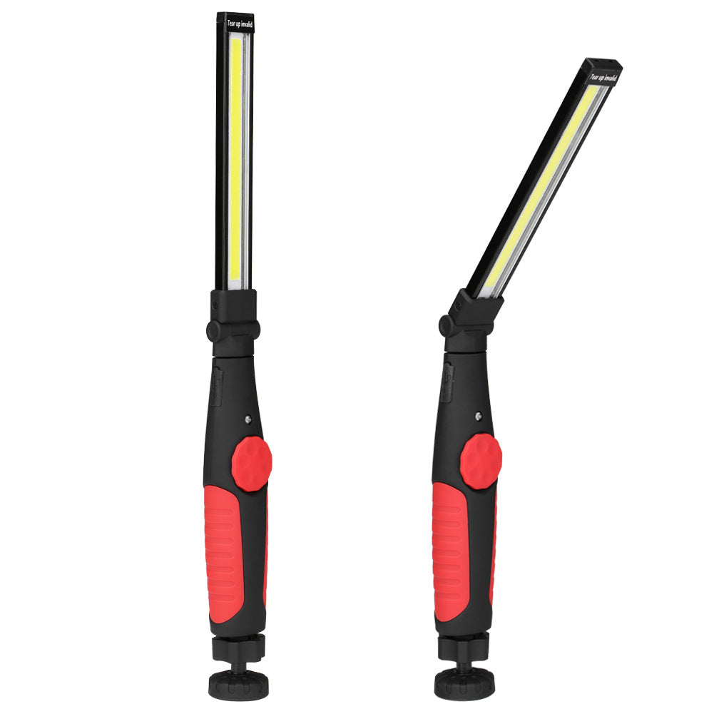 Rotated Foldable Magnetic USB Rechargeable COB LED Flashlight COB Work Light