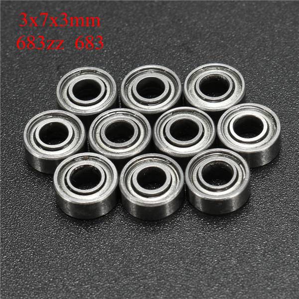 10pcs 3x7x3mm Ball Bearings Deep Groove Double Shielded Miniature Ball Bearing