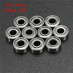 10pcs 3x7x3mm Ball Bearings Deep Groove Double Shielded Miniature Ball Bearing