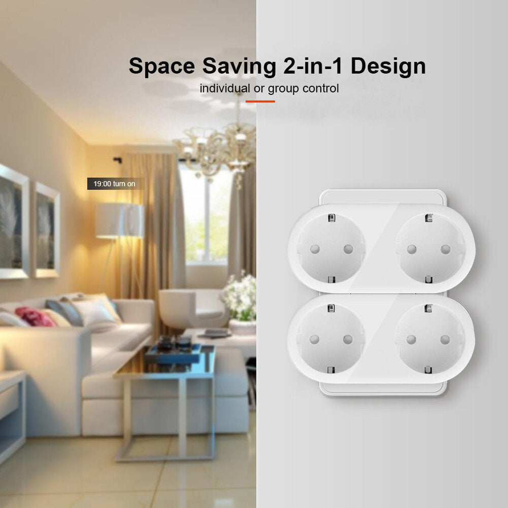 Smart WiFi Socket Remote Control Outlet Voice Control Wireless Switch Plug Works With Google Home Alexa Voice Control For Tuya 16A