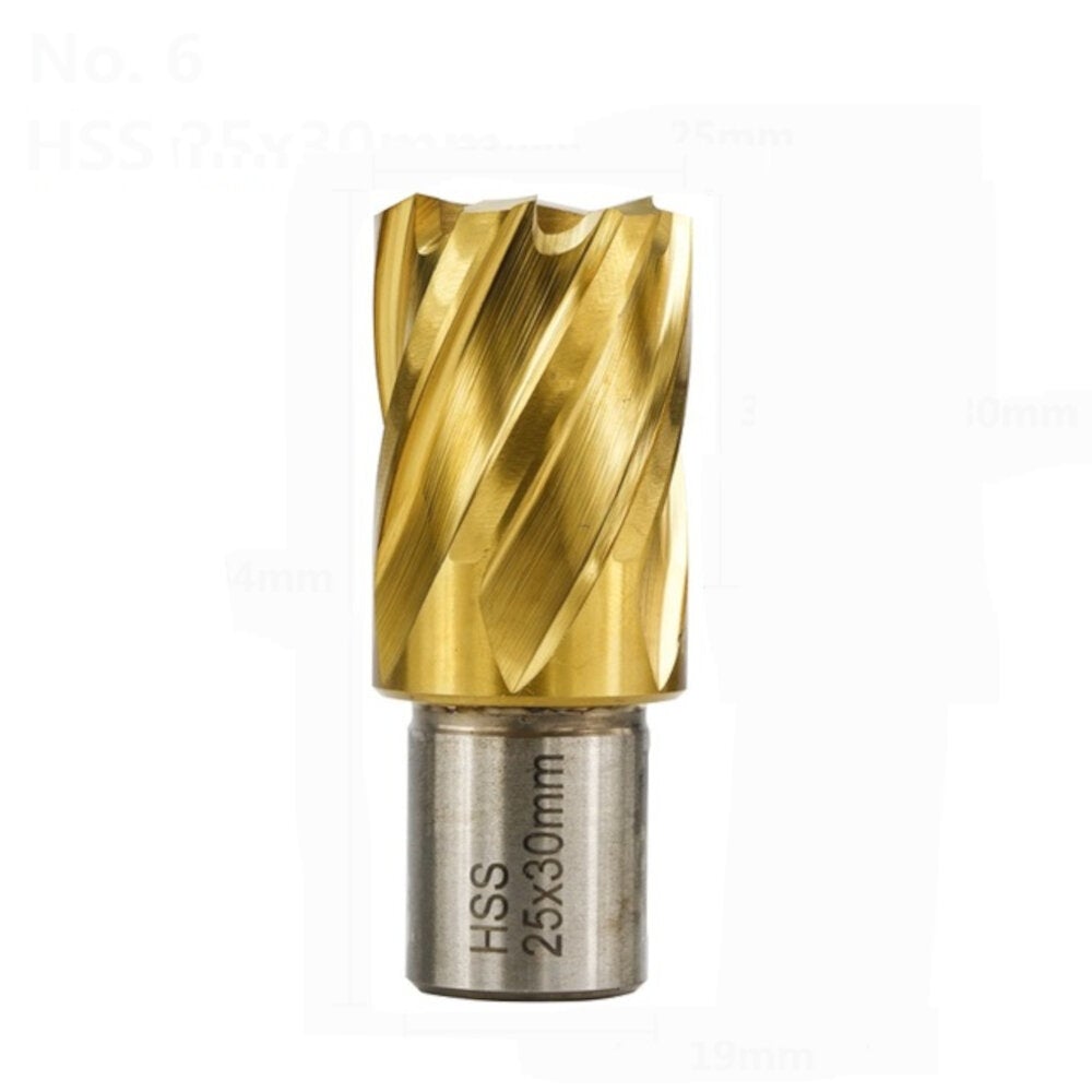 HSS Hollow 12-42mm Cutting Diameter Titanium Coated Core Drill Bit For Metal Cutting Weldon Shank Magnetic