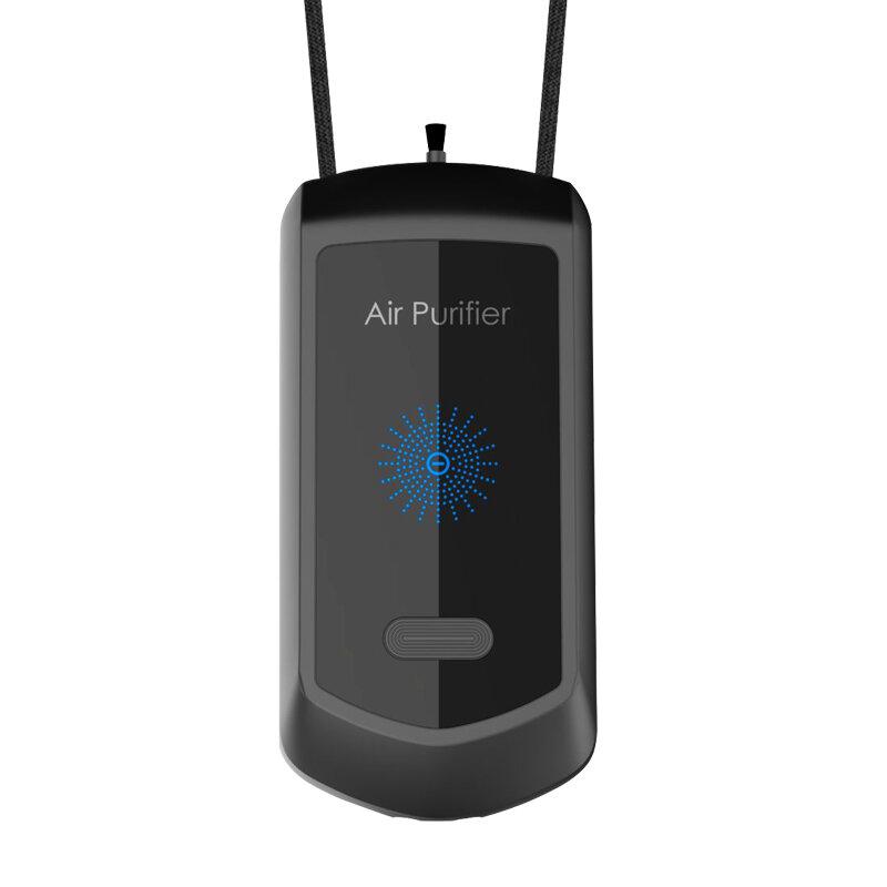 Portable Ozone Air Purifier Hanging Neck Negative Ion Air Purifier for Home Car 12000W/cm Anion Concentration